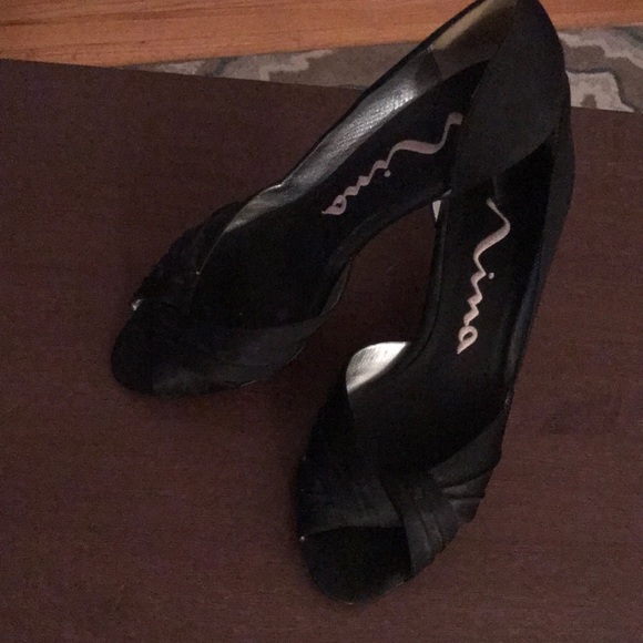 Nina Culver Pump - Black Satin - Picture 4 of 5
